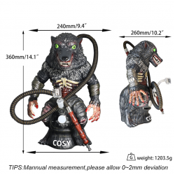13.9'' Lunar  wolf water pipe