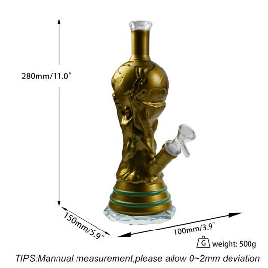 Football trophy water pipe