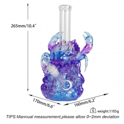 Crystal glass Cancer water pipe
