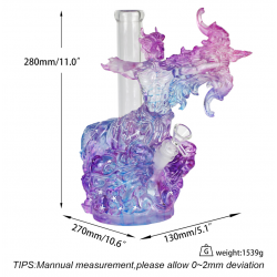 Crystal glass Sagittarius water  pipe