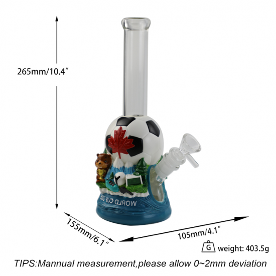 Maple  leaf football water pipe