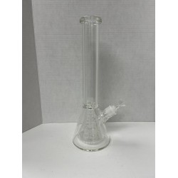 18" Inline Perc Clear Water Pipe