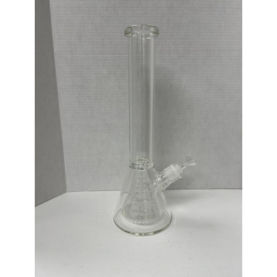 18" Inline Perc Clear Water Pipe