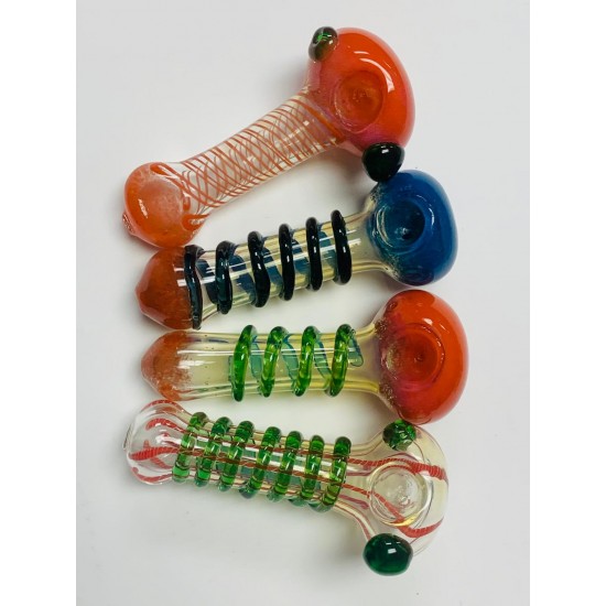 4" Glass Hand pipe Heavy