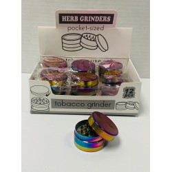 3pc 38mm Tobacco Metal Grinder HI3-42005