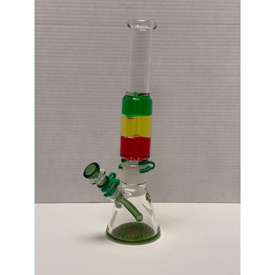 18" Liquid Water pipe Rasta color ch