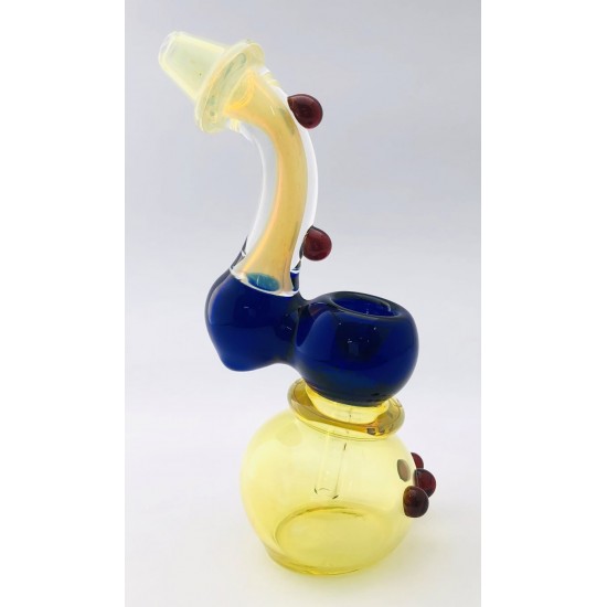 Fumed blue tube bubbler