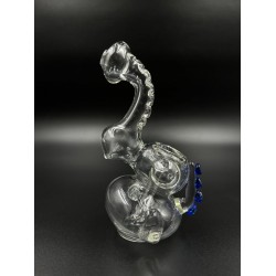 crystal clear bubbler with blue tube