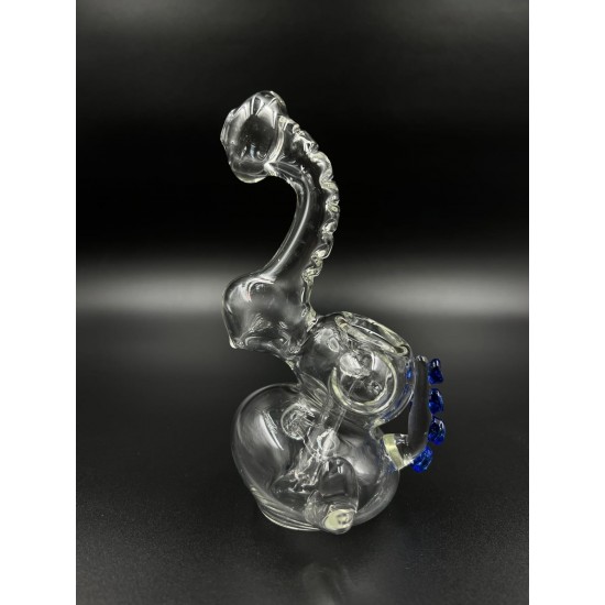 crystal clear bubbler with blue tube