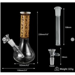 Oracle glass Beakers water pipe