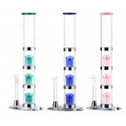 Size:φ50*570mm Unit weight:1.8kg with package Color:blue,pink,green Material:glass+zinc alloy Package:1pc/color box